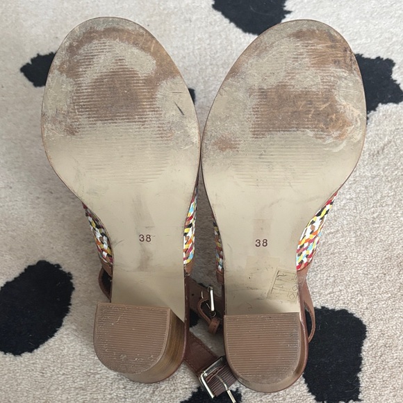House of Harlow Multicolor Woven Slingback Heeled Sandals 38 - Picture 5 of 5